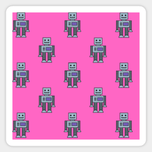 Robots - Pink Sticker